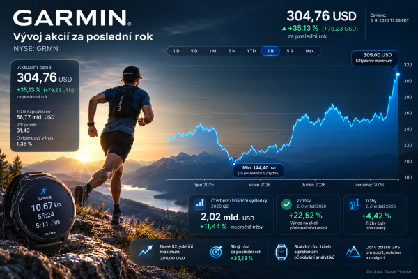 Garmin roste rychlým tempem
