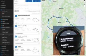 Seznam tras v deníku Connect